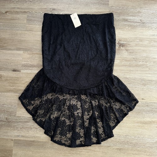 Women 3XL Steampunk Skirt Hi-Low Goth Cosplay Victorian Witchy Lace NWT Stretch - Picture 2 of 10