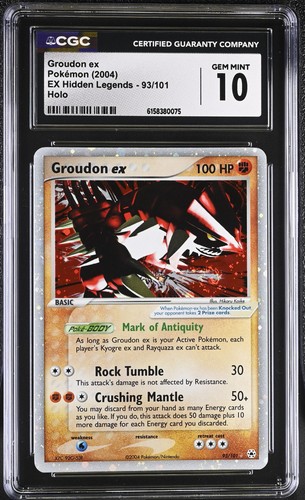 Groudon ex graded CGC 10 for sale on eBay