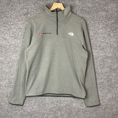 NEW The North Face Mens TKA Glacier 1/4 Zip Fleece Grey Xcel Energy M