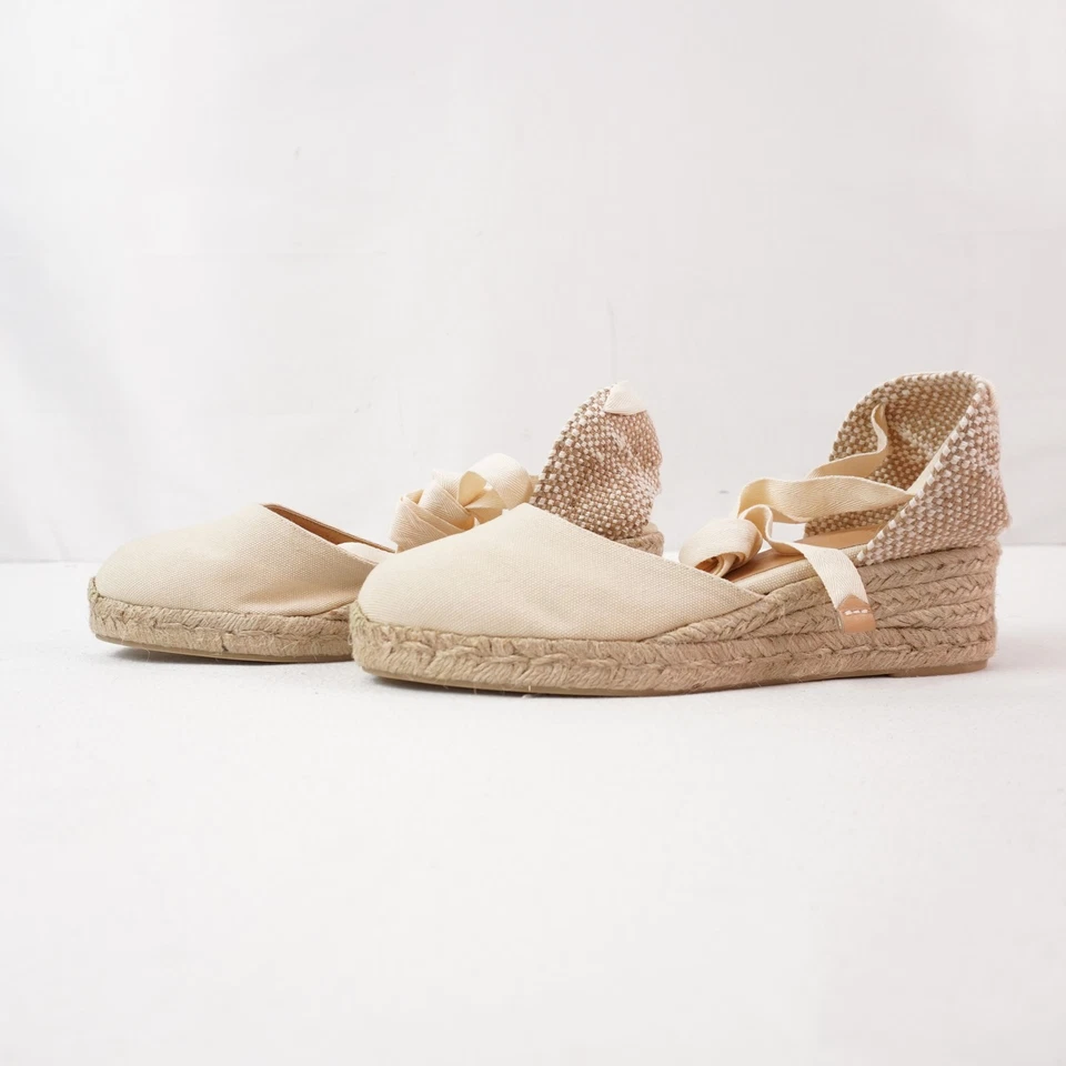 Castaner Carina espadrillas con zeppa e tacco in avorio - donna taglia US 8 (020965) - Immagine 2 di 4