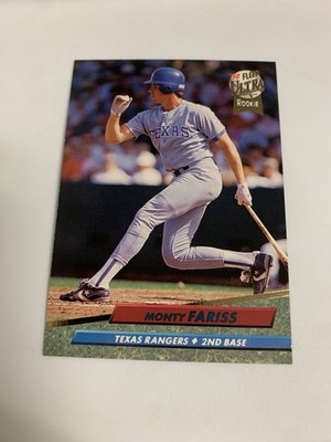 1992 Fleer Ultra Rookie Monty Fariss Texas Rangers