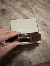 Tom Ford T-Buckle Belt Brown 100cm Authentic