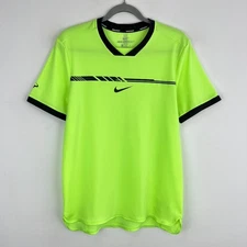 Nike AeroReact Rafael Nadal 2017 Challenger Indian Wells Shirt Green Men's sz S