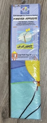 Rain Or Shine Forever Applique Flag Sz 28 X40  Up,Up & Away Large Porch Flag NIP