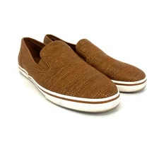 Lauren Ralph Lauren Janis Tan Woven Slip On Loafer Flats Women's Size 9B