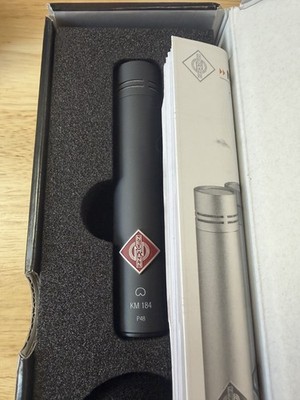 Neumann KM 184 Cardioid Condenser Microphone Matte Black Brand New in Box