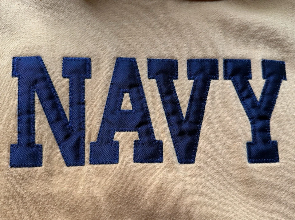 Sudadera con Capucha De Colección Azul Marino Guardiamarinas XL Jóvenes Niños Amarillo Bordado EE. UU. Foto 2 de 4