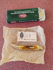 W.R. Case XX 2000 Burnt Antique Bone Medium Texas Toothpick Knife 610094 SS Box