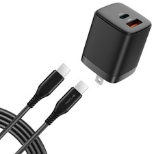 38W PD Home Charger Fast Type-C 6ft Long Cable USB-C Power Cord for Tablets
