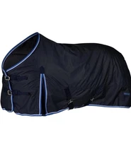 HORZE Glasgow Summer Cooler Secure Fit Horse Blanket - Dark Blue - 78