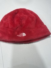 The North Face Red Fleece Beanie Hat One Size Unisex Winter Soft Warm
