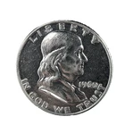 1960 D Franklin 50c Half Dollar Unc. 90% Silver Coin # 74