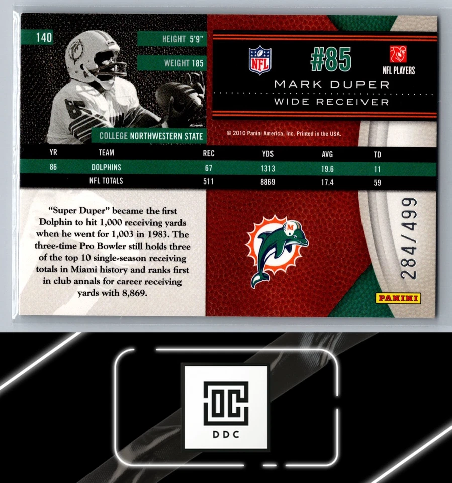 2010 Panini Limited #140 Mark Duper #/499 - Image 2 of 2