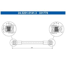 2x Bremsschlauch hinten für VW Bora 1 1J2 1J6 FOX 5Z1 Golf 4 1J1 1J5 | 24215945