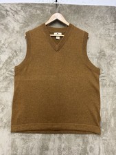 WOOLRICH Men  s Cotton Lambswool Woolrich Sweater Vest in Nutmeg 22685 Size Large