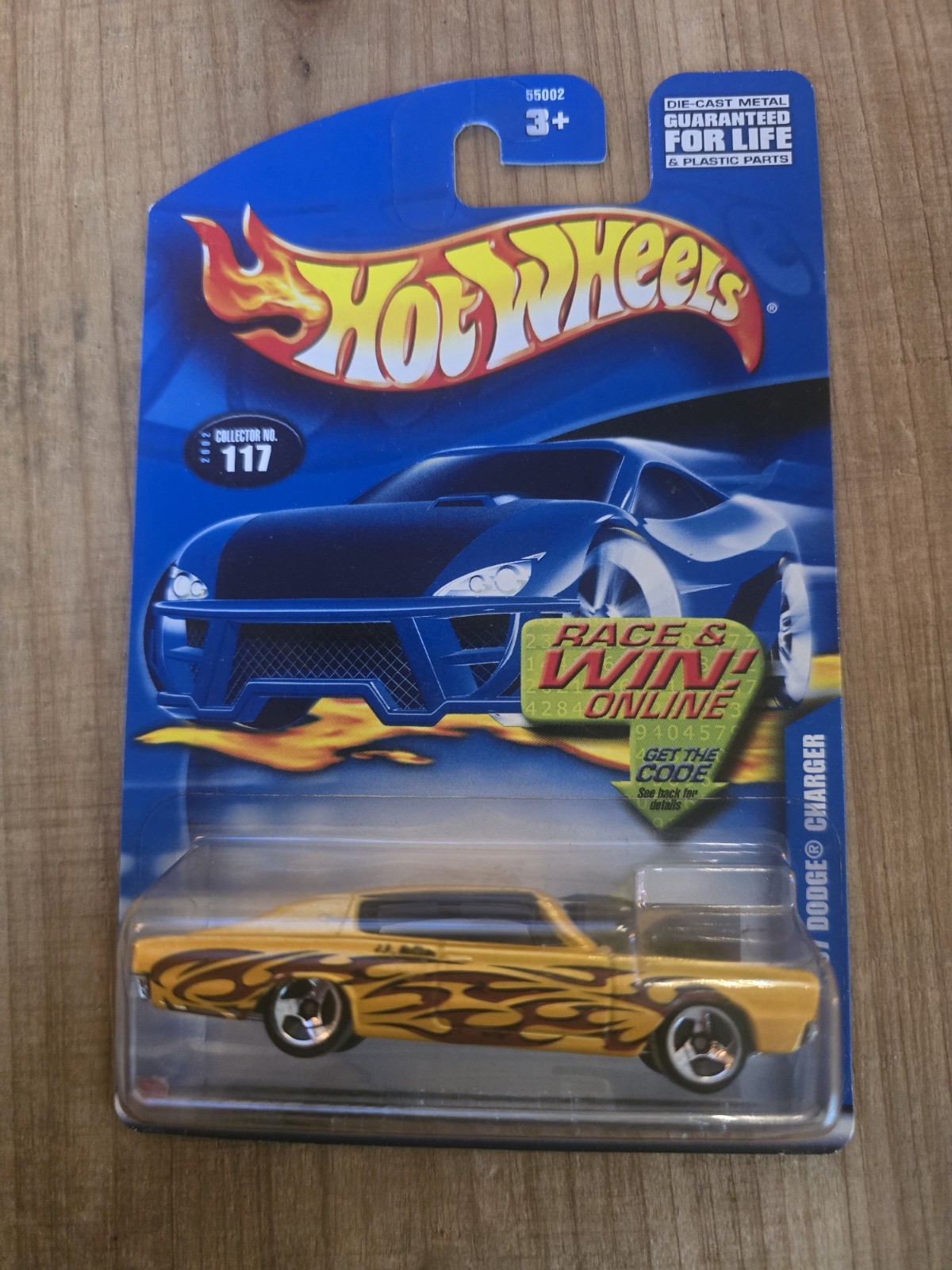 Hot Wheels ‘67 Dodge Charger in Yellow 3SP 2001 Collector #117