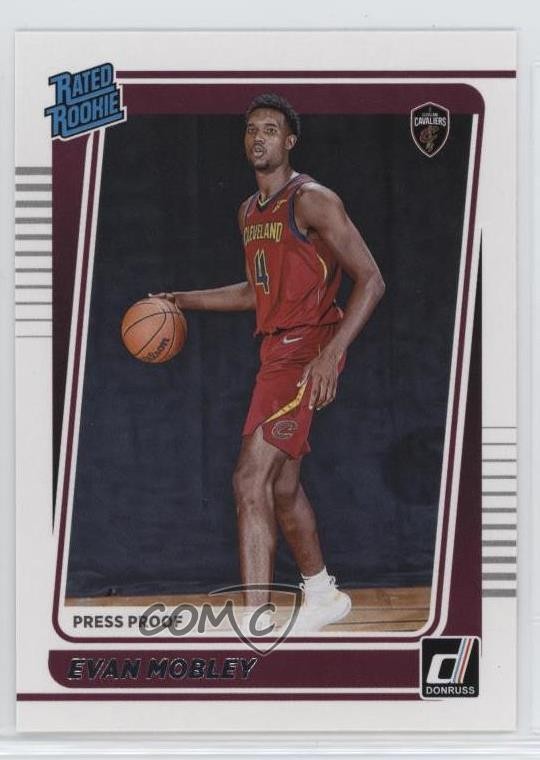 2021-22 Panini Donruss Rated Rookie Silver Press Proof Evan Mobley #225 14ql