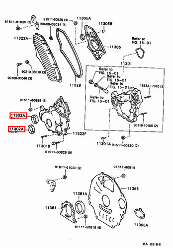 Genuine LandCruiser HDJ78 HDJ101 HDJ100 1HD Timing Cover Crankshaft Oil Seal - Picture 9 of 20