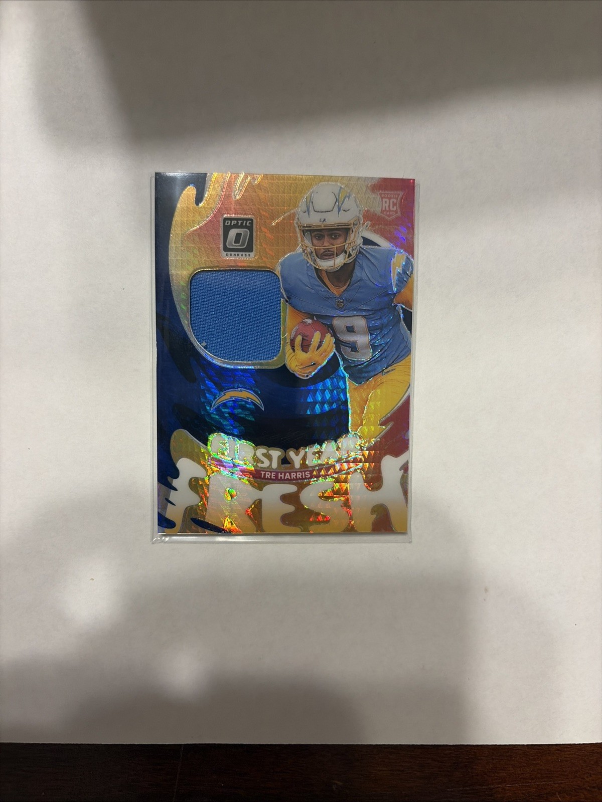Tre Harris Panini Donruss Optic First Year Fresh Relics #THS Blue Hyper