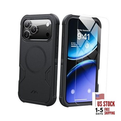 for'' with Screen Protector,Anti iPhone 17 Pro Max Case 6.9 Black