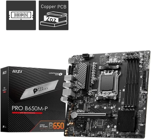 MSI MAG B650M Mortar WiFi Gaming Motherboard (AMD Ryzen 9000/8000/7000 Series...