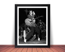 Framed ELVIS PRESLEY Concert Photo Picture SINGER ACTOR - 8x10 or 11x14 (W1)