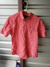 Ralph Lauren Pink Polo Boys Short Sleeve Shirt Large Slim Fit