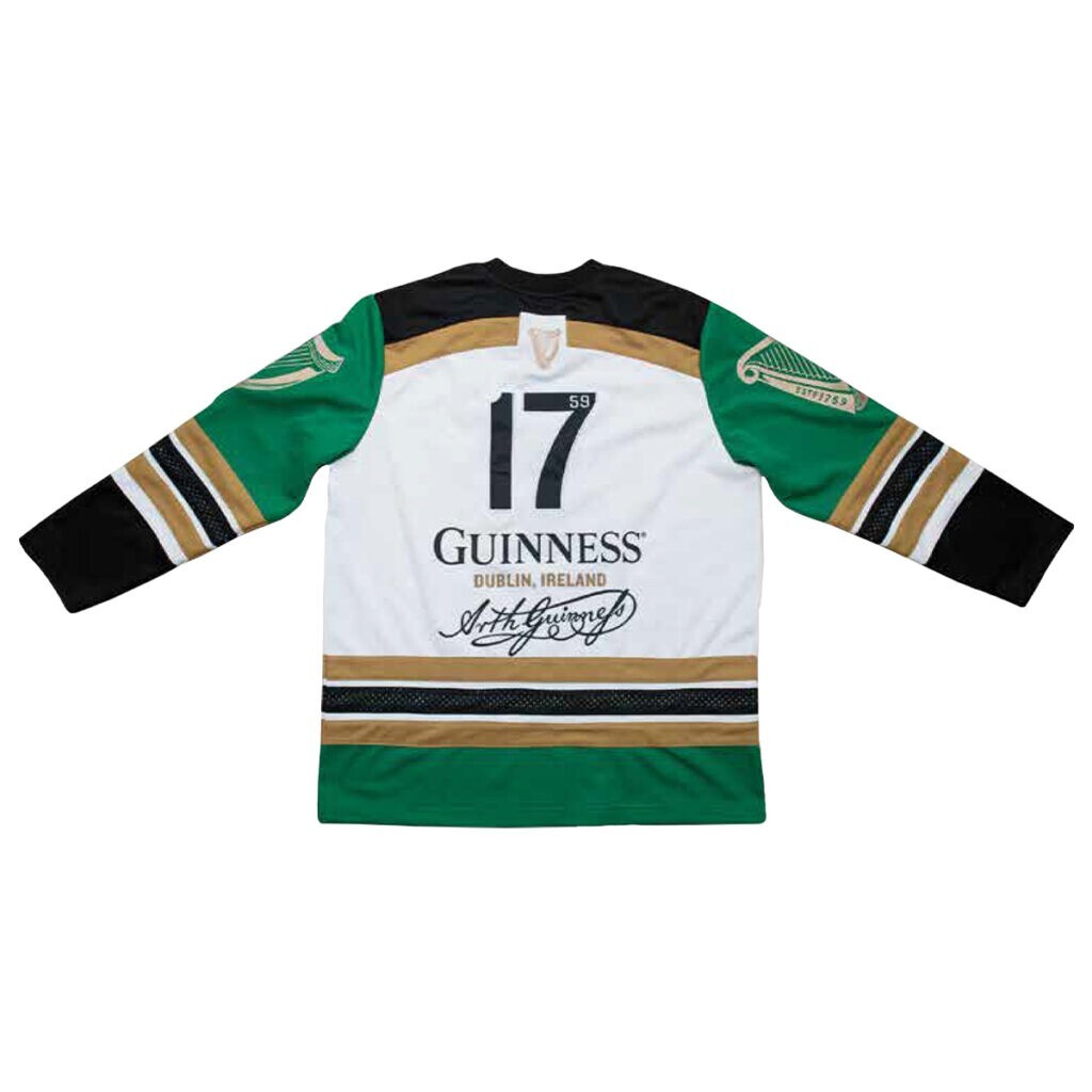 Guinness White Green Toucan Adult Uni-Sex 1759 Hockey Jersey