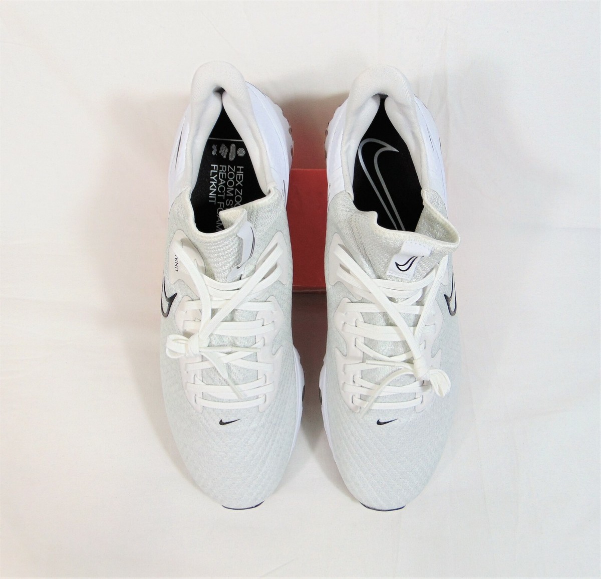 Nike Air Zoom Infinity Tour React Flyknit White Golf Shoes Sz 14