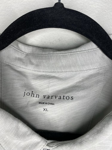 NWT John Varvatos XL Short Sleeve Polo Gray Embroidered Peace Logo - Picture 4 of 7