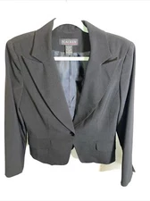 Blacker Womens Dress Blazer Sz 10 Black Party Going Out Formal Business Button