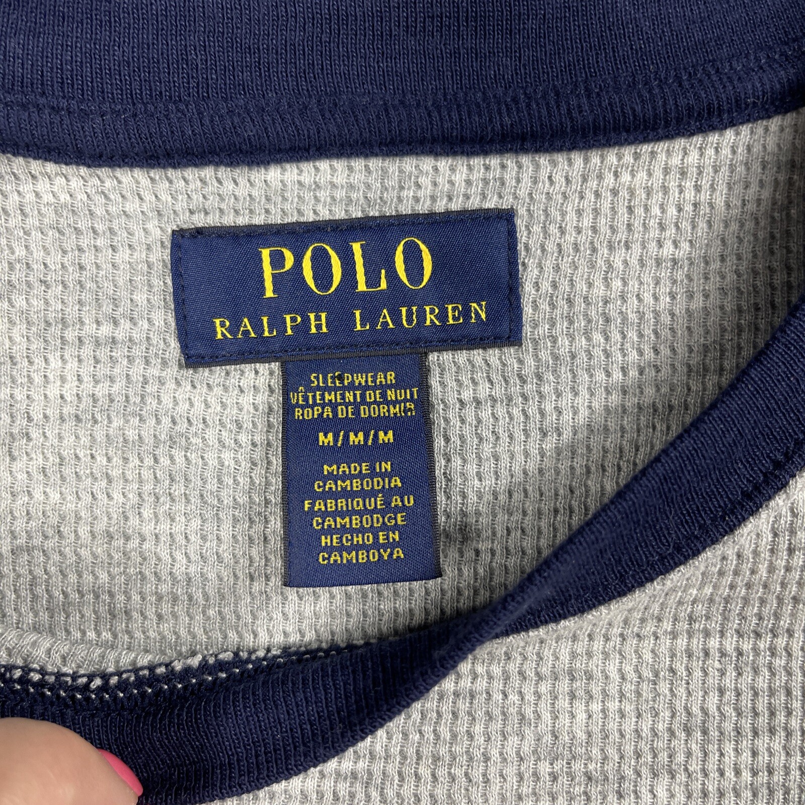 FILA Polo Ralph Lauren Rowing Club camicia uomo media waffle maglia loungewear
