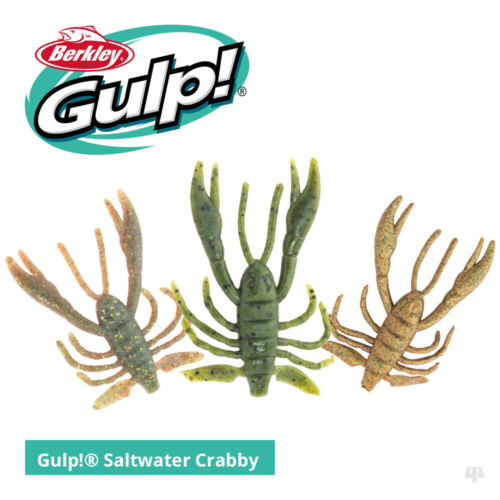 Berkley Gulp! Saltwater Crabby Lures - Bass Wrasse Pollock Cod Perch Sea Trout - Picture 1 of 5