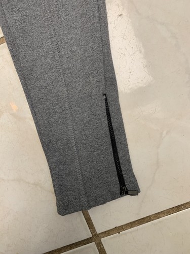 ZARA BASIC NWT! Heather Gray Viscose Knit High Rise Zip Ankle Stretch Pants XS - Picture 5 of 7
