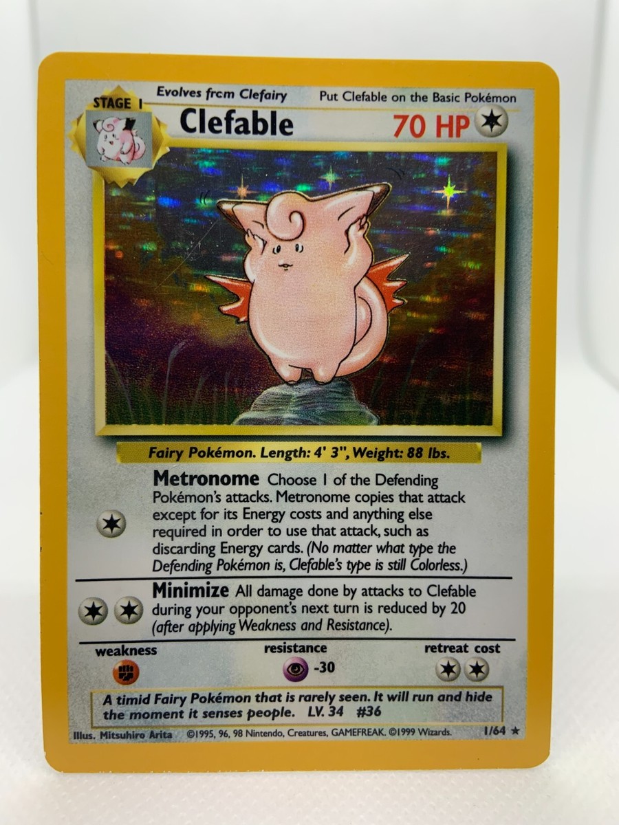 Clefable 1/64 Jungle Set Rare/Holo No Set Symbol Misprint Error | eBay