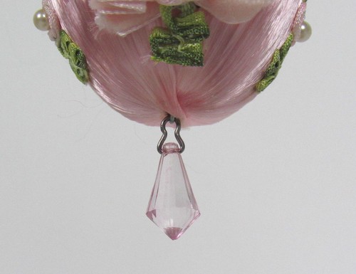 VTG JUNE ZIMONICK BEADED JEWELLED SWAROVSKI CRYSTAL CHRISTMS ORNAMENT FLOWERS - Picture 5 of 12