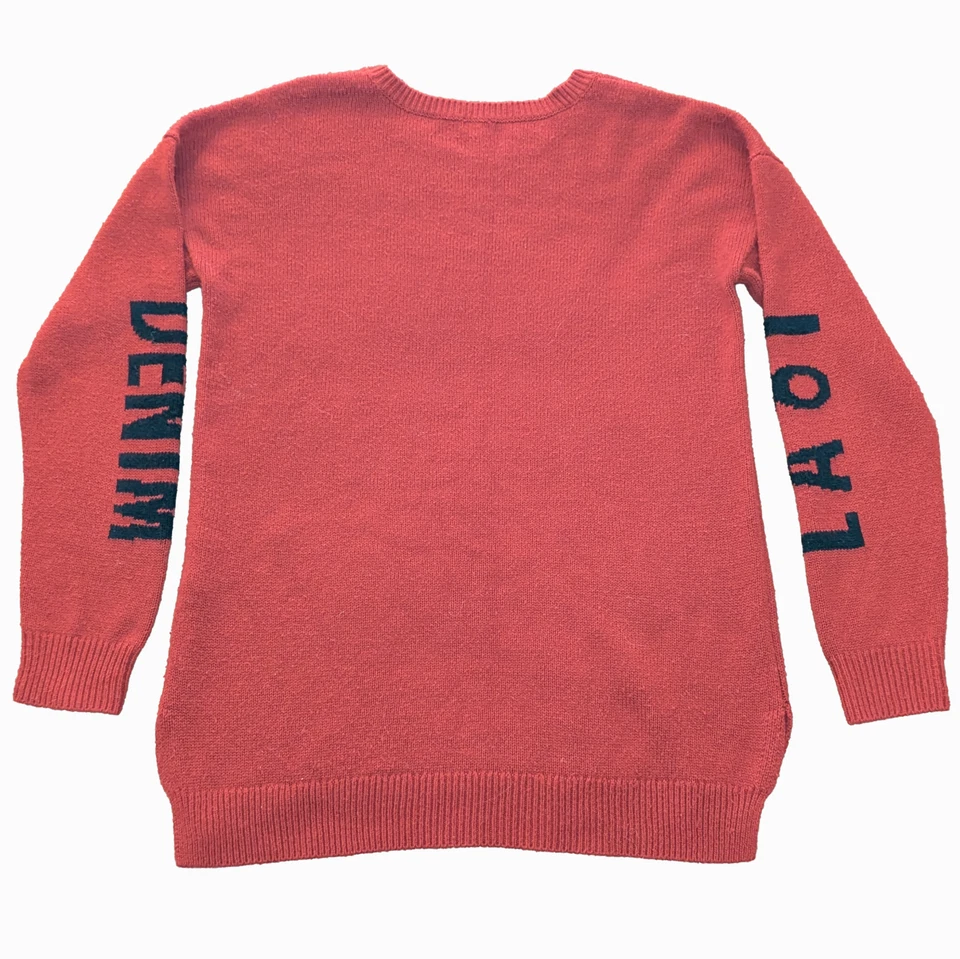 Женский красный свитер с круглым вырезом GUESS, размер большой - Изображение 2 из 2