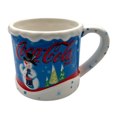 2003 Coca Cola Coke Laughing Snowman Christmas Winter Coffee Mug Houston  Harvest | eBay