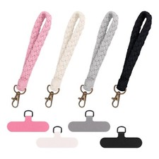 Boho Macrame Phone Wrist Strap, 4/5 / 8 PCS Cell Phone Lanyard with 4/5 / 8 P...