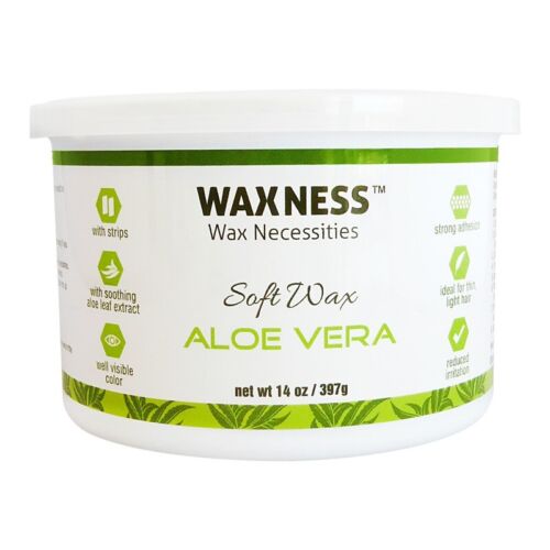 Waxness Wax Necessities Depilatory Soft Wax - Aloe Vera 14.1 oz (400g) - Picture 1 of 3