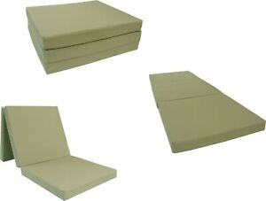 Shikibuton Trifold Foam Beds 1.8 Density 3x27x75 Tan Sleeper Folding Mats
