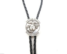 United States USMC Marine Corps Western Cowboy Rodeo Bolo Tie