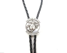 United States USMC Marine Corps Western Cowboy Rodeo Bolo Tie