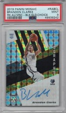 2019-20 Panini Mosaic Black Gold Choice Rookie Auto Brandon Clarke RC 7/8 PSA 9