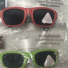 2 Pairs Red Green Kushies Baby Sunglasses