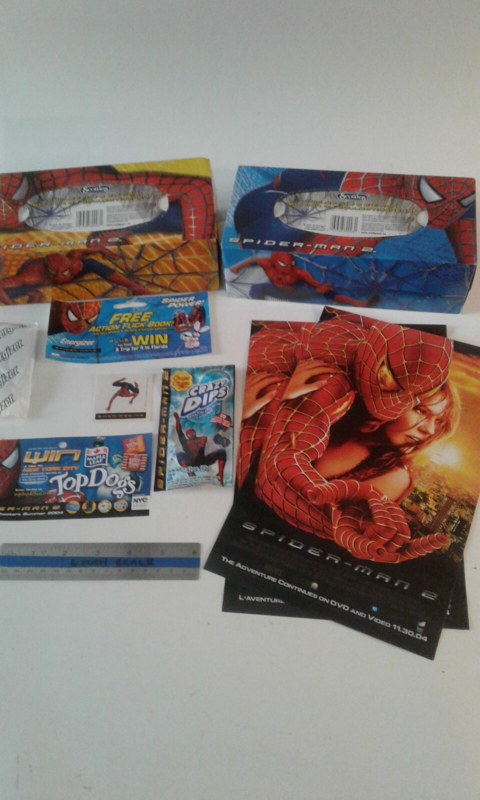 Spiderman 2 movie merchandise, 2004 9 pcs, collectable & unique advertising