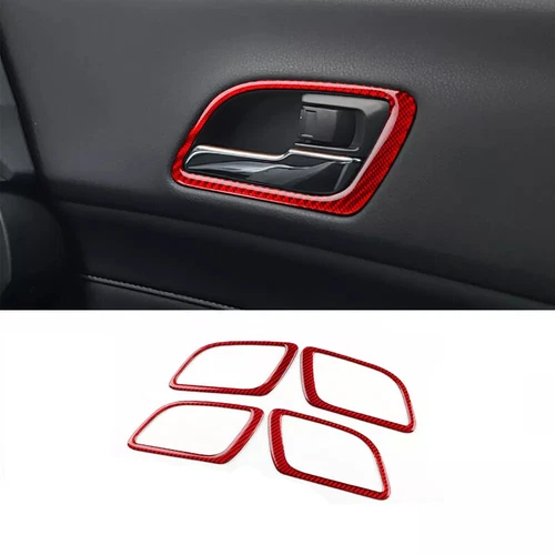RED Real Carbon Fiber Full Interior Set Trim Sticker For Acura ILX 2013-2022 - Picture 7 of 7