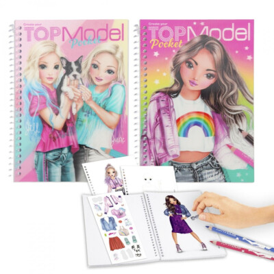 TOPModel Pocket Malbuch | mit 3D Cover | Jil, June und Talita