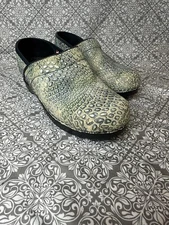 Sanita Dansko Slip On Clogs Nursing Snakeskin Womens Size 38 US8 WS-6