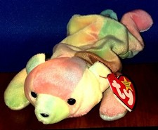 TY BEANIE BABIES 1998 SAMMY THE TIE DYE COLORED BEAR PLUSH W/ TAGS